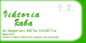 viktoria raba business card